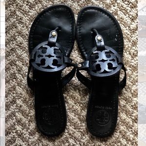 MILLER SANDAL, PATENT LEATHER black Tory burch